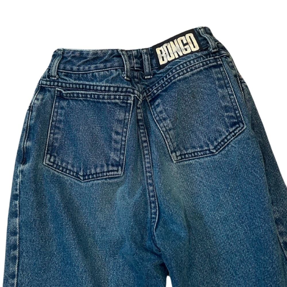 Vintage BONGO High Waist Straight Jeans | W25 x L25 (Vntg 7) | Medium Blue - Picture 5 of 7